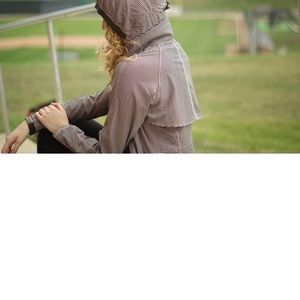 Go the distance jacket, mini pop stripe mink berry